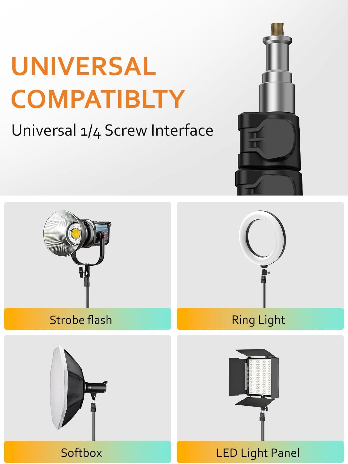 Aochuan Treppiede Completo per Fotocamera 1,7m - immagine 4