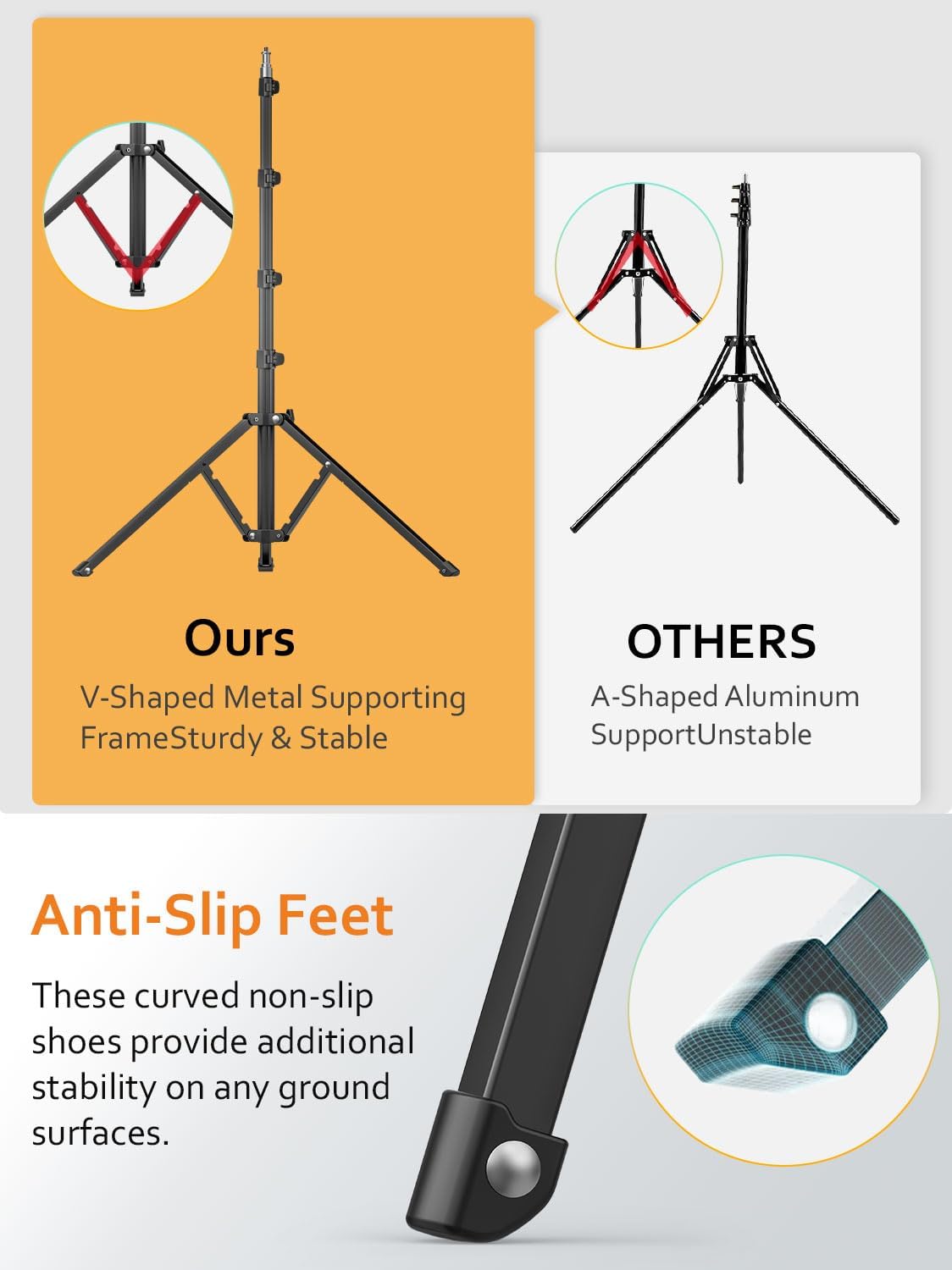 Aochuan Treppiede Completo per Fotocamera 1,7m - immagine 5