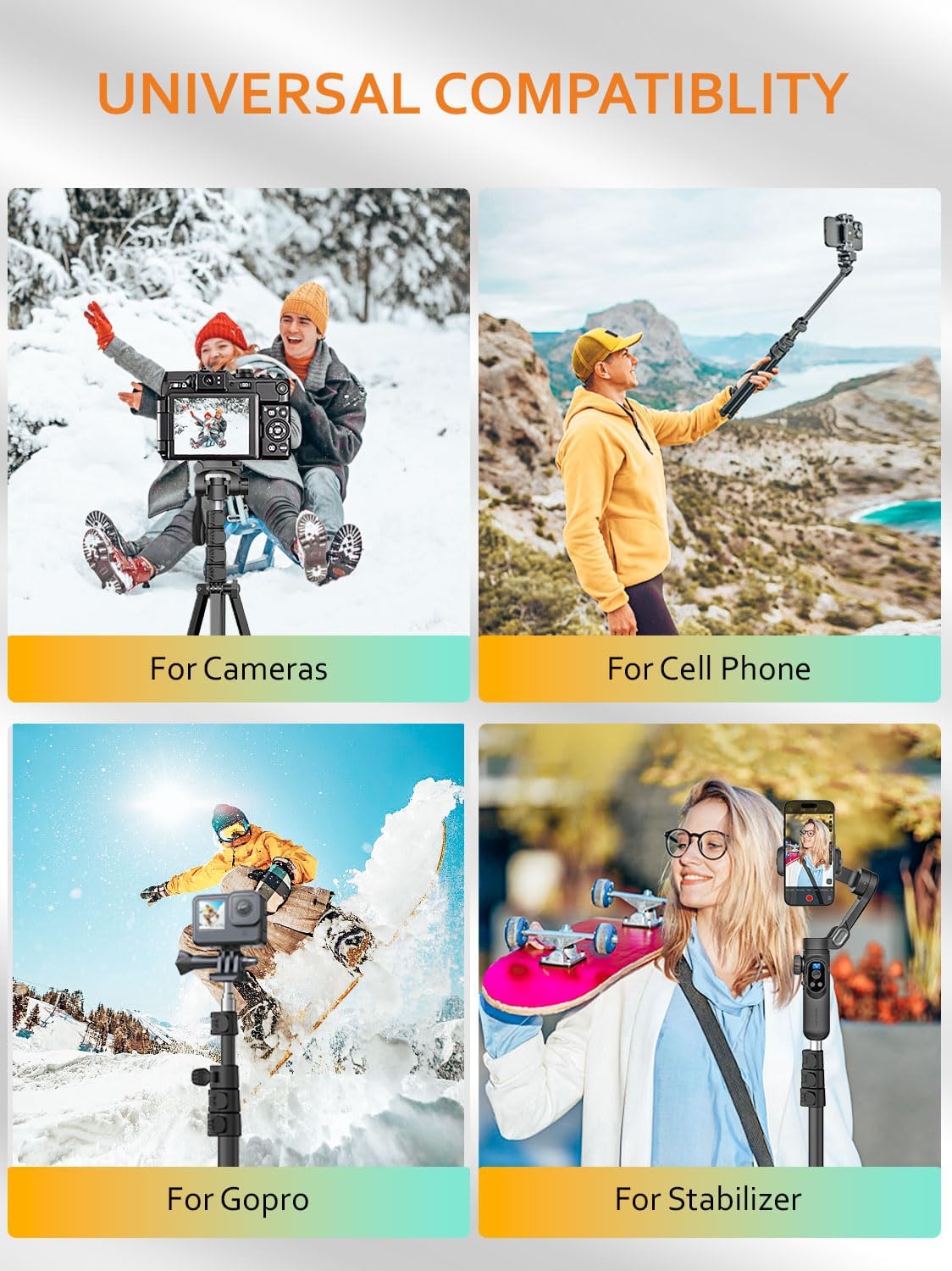 Aochuan Treppiede Completo per Fotocamera 1,7m - immagine 6