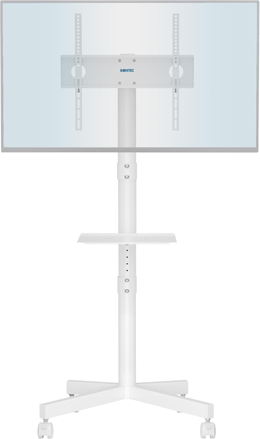 Bontec Supporto TV da Pavimento 23-60 Pollici, Bianco - immagine 1