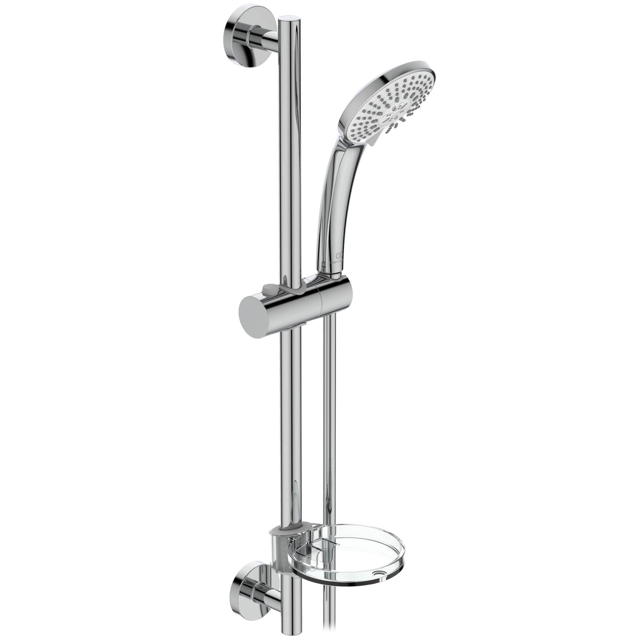 Ideal Standard - Idealrain, Kit asta doccia, Saliscendi con accessori, Cromato