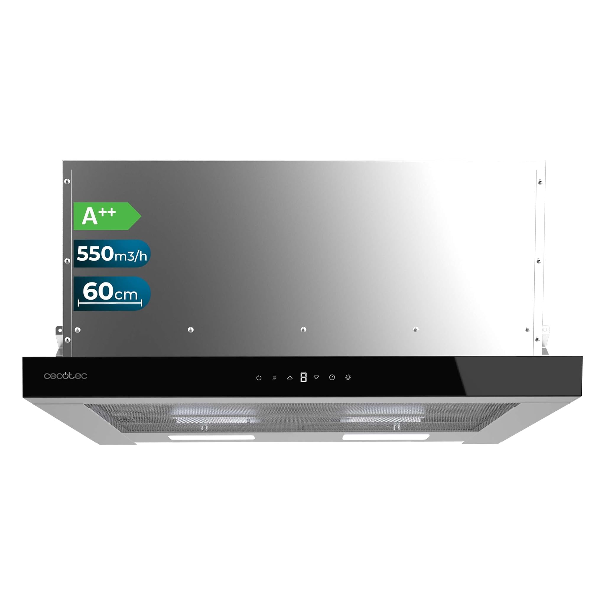 Cecotec Flux TLT 605500 Glass A++ - Cappa Telescopica 60cm