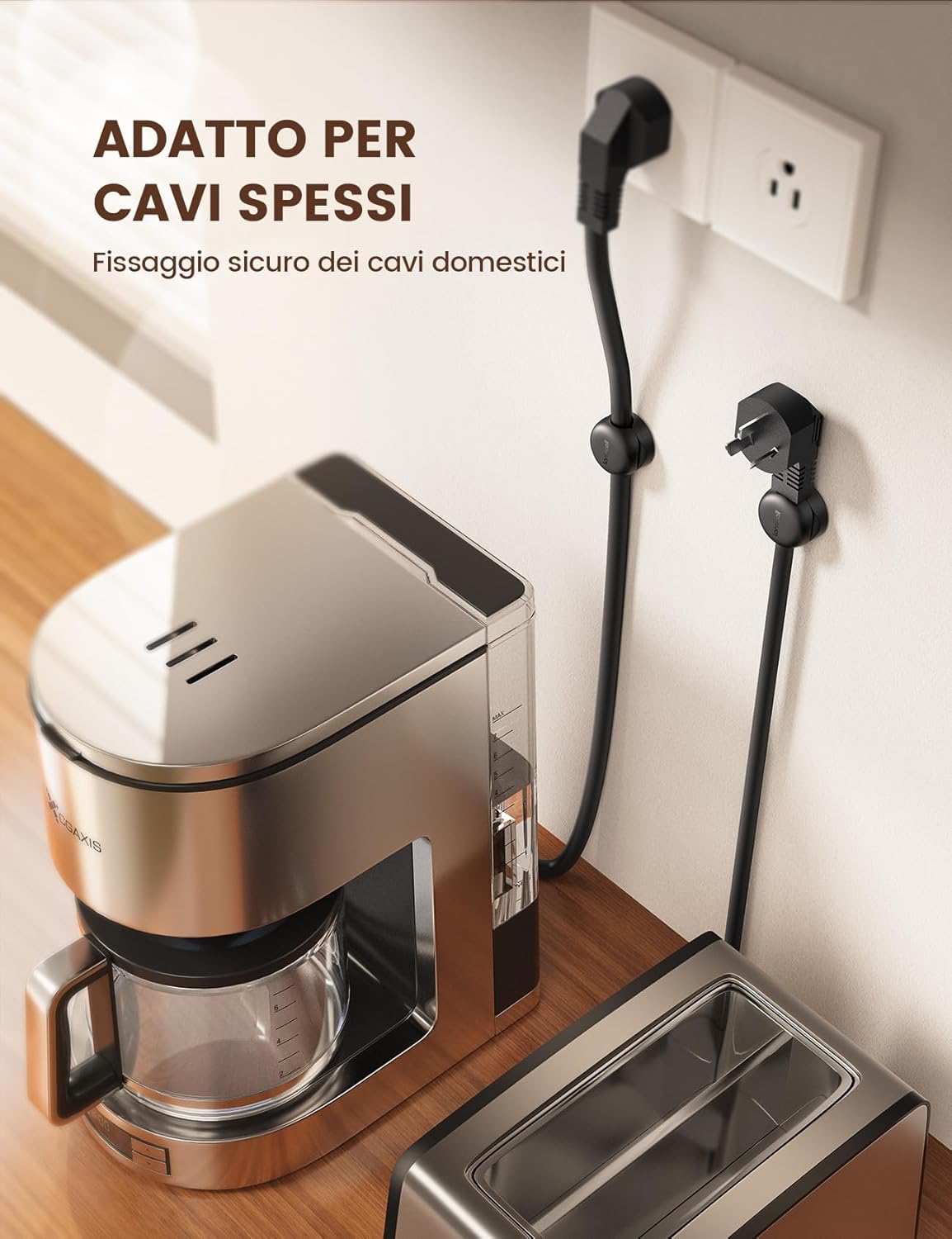 Lamicall Clip per Cavo a Molla - 6 Pezzi, Nero - immagine 5