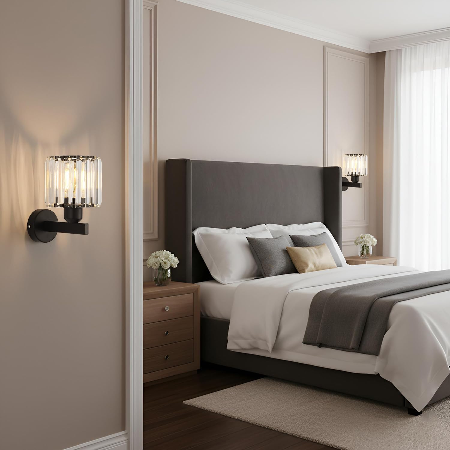 Anwio Applique in Cristallo Nero E27 (2 Unità) - immagine 2