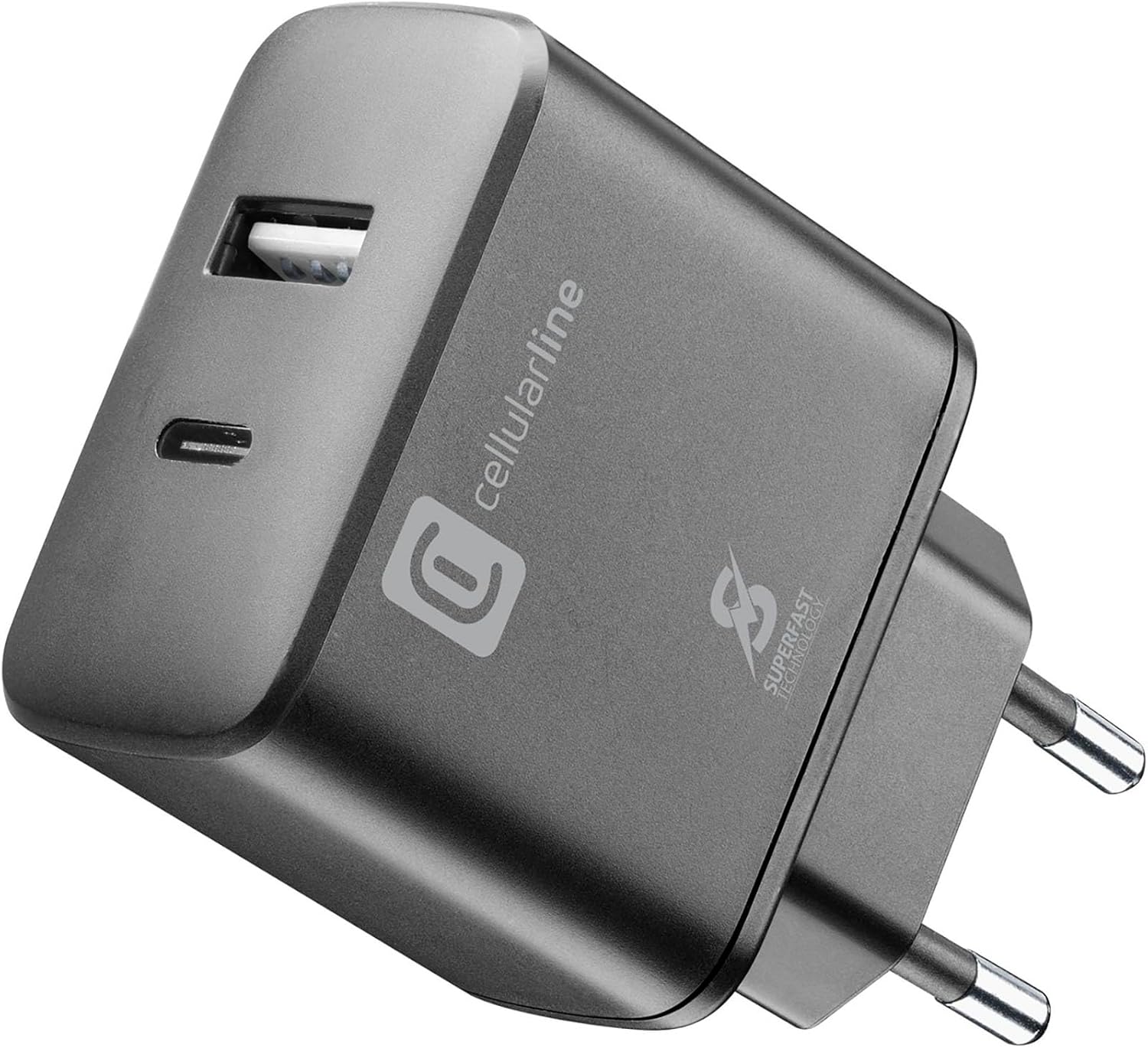 Cellularline Caricabatterie Rete 2 Porte USB e USB-C - immagine 1