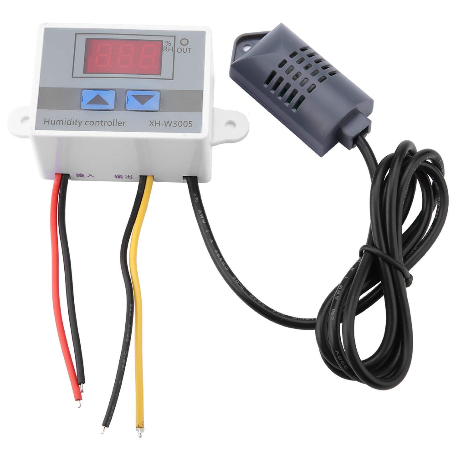 Regolatore Interruttore Igrometro Digitale, XH-W3005 0~99% RH 12V Digital LCD Igrometer Componenti Elettronici Sensore di Temperatura e Umidità Switch Controller Umidità Sensor