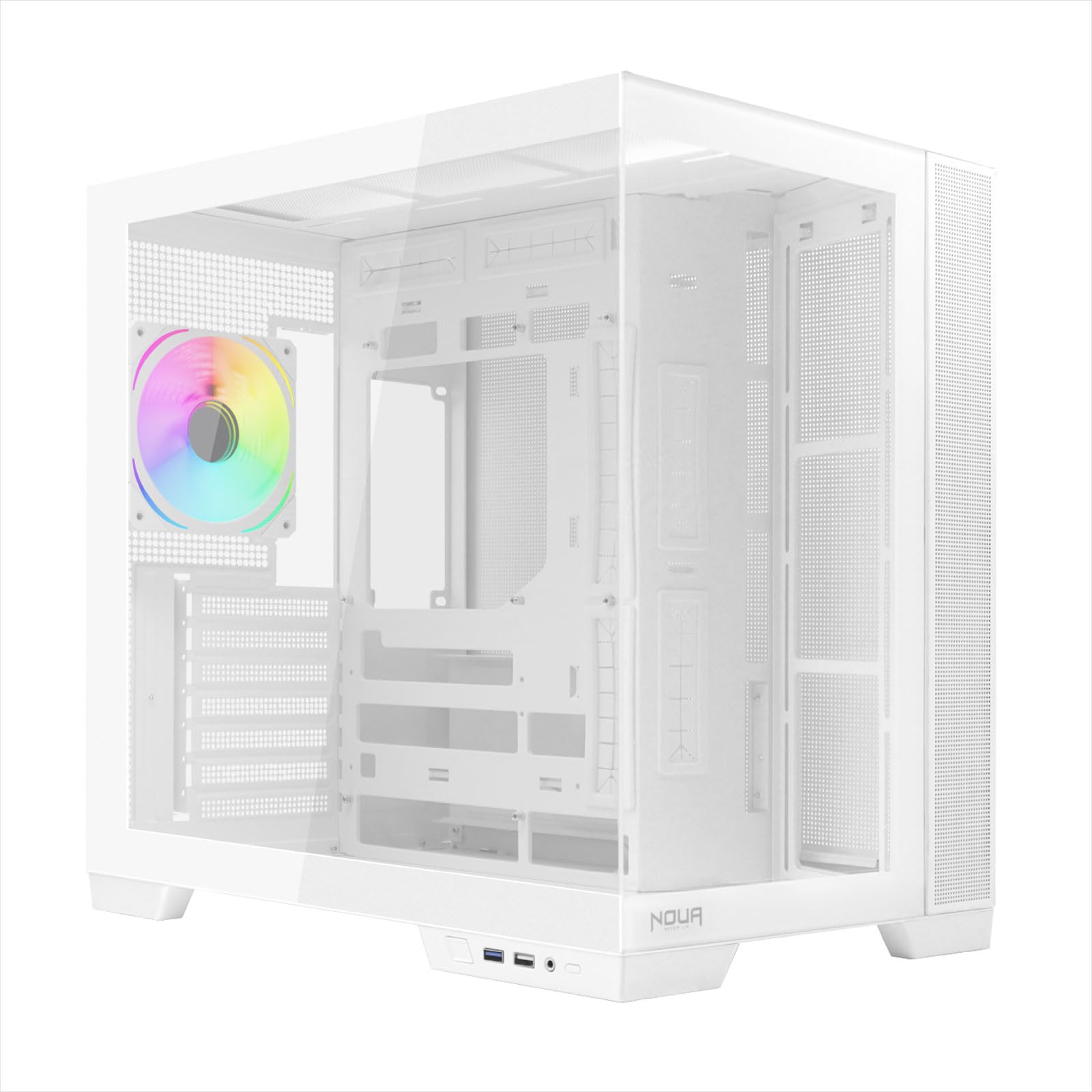 Noua Vision ZH900 - Case PC Gaming ATX Mid Tower, Bianco
