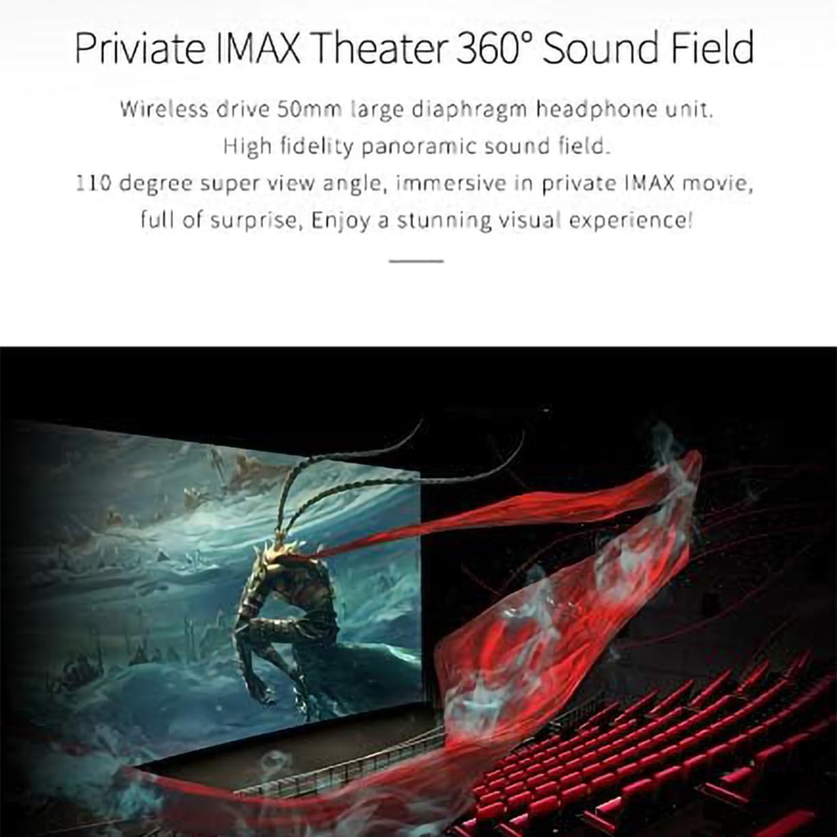 VR Occhiali Realtà Virtuale 3D con Cuffie Bluetooth - immagine 4