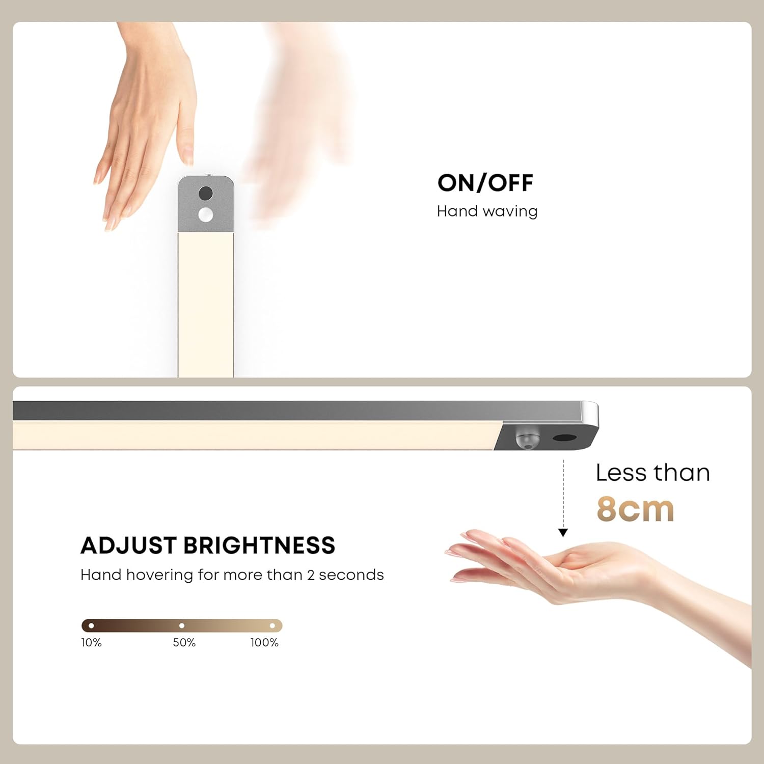 Lroltef Luce LED Sottopensile Cucina 40CM 2200mAh - immagine 2