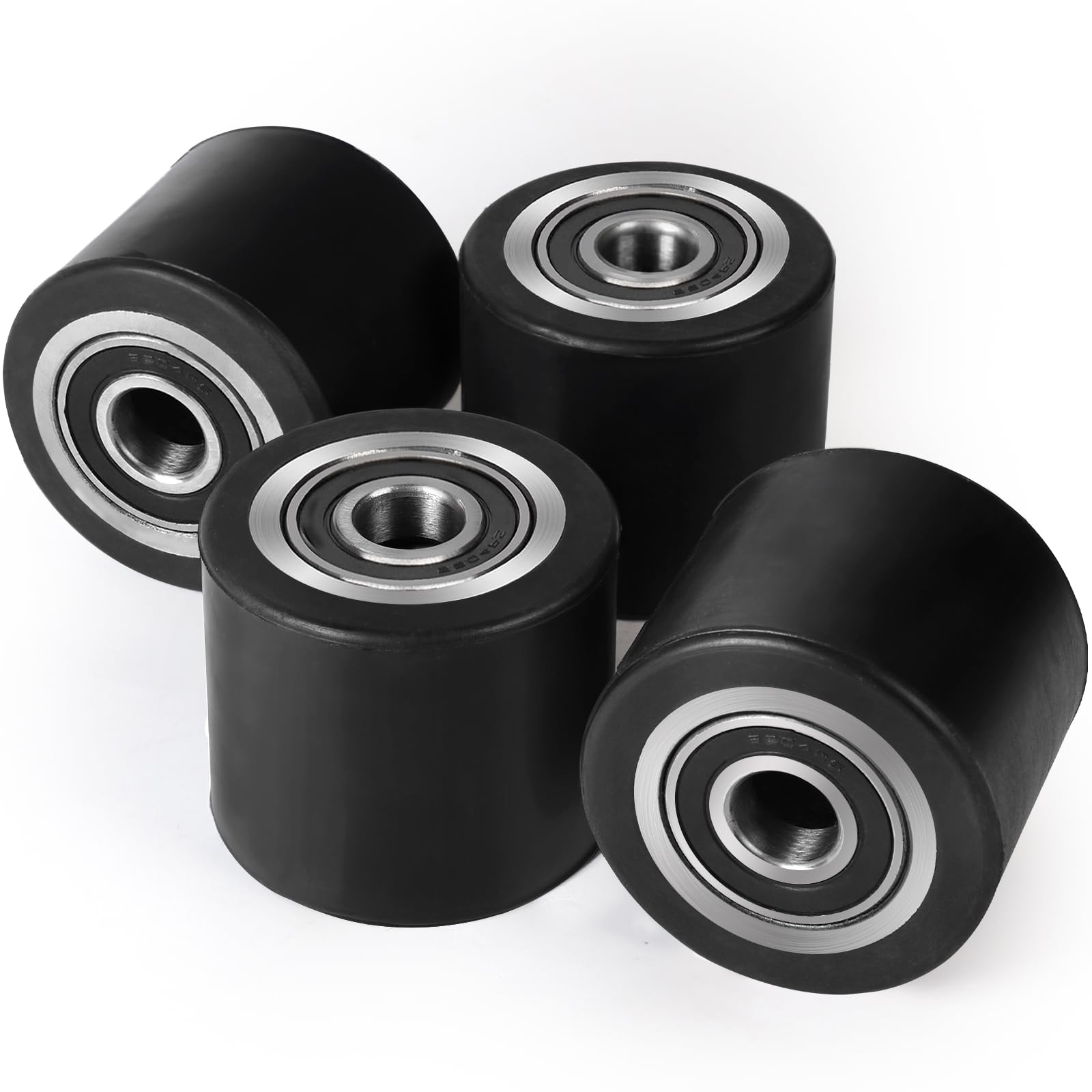 Ruote Transpallet in Gomma 80x70mm Asse 20mm (4 pezzi)