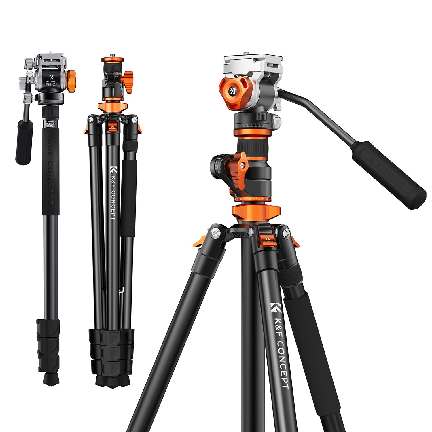 K&f Concept Treppiede Fotocamera Professionale 230 cm