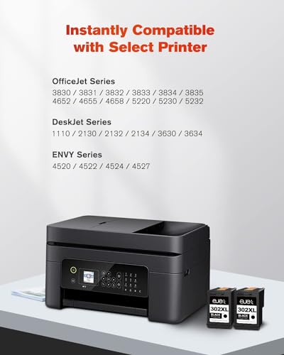 Ejet 302XL Cartucce Rigenerate per HP (Nero, 2-Pack) - immagine 2