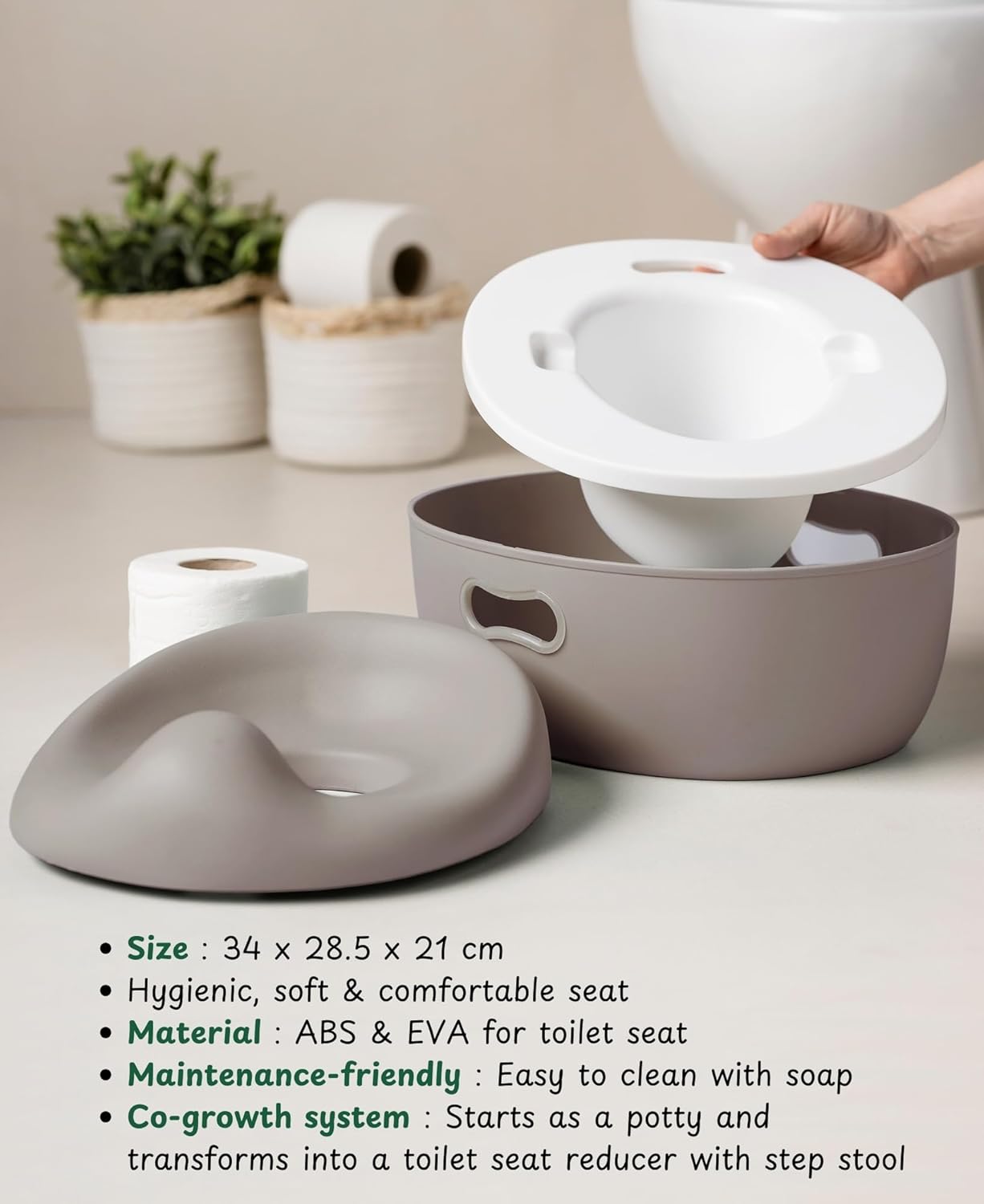 Nattou Vasino CARE, 34 cm, Grigio - immagine 6