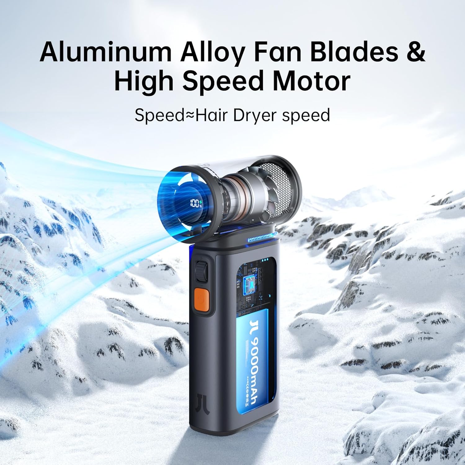 Jisulife Mini Ventilatore Portatile Turbo 9000 mAh - immagine 2