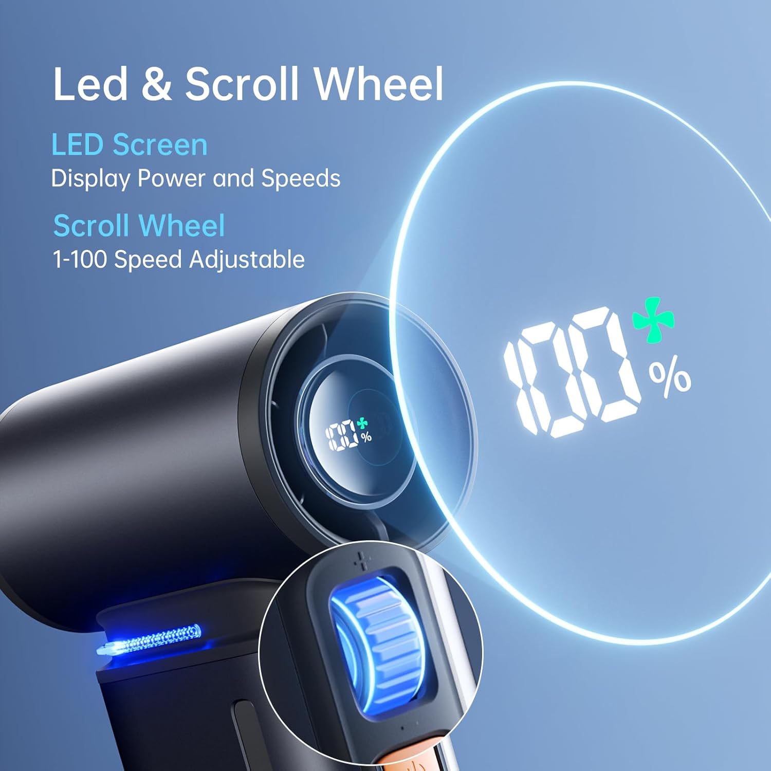 Jisulife Mini Ventilatore Portatile Turbo 9000 mAh - immagine 3