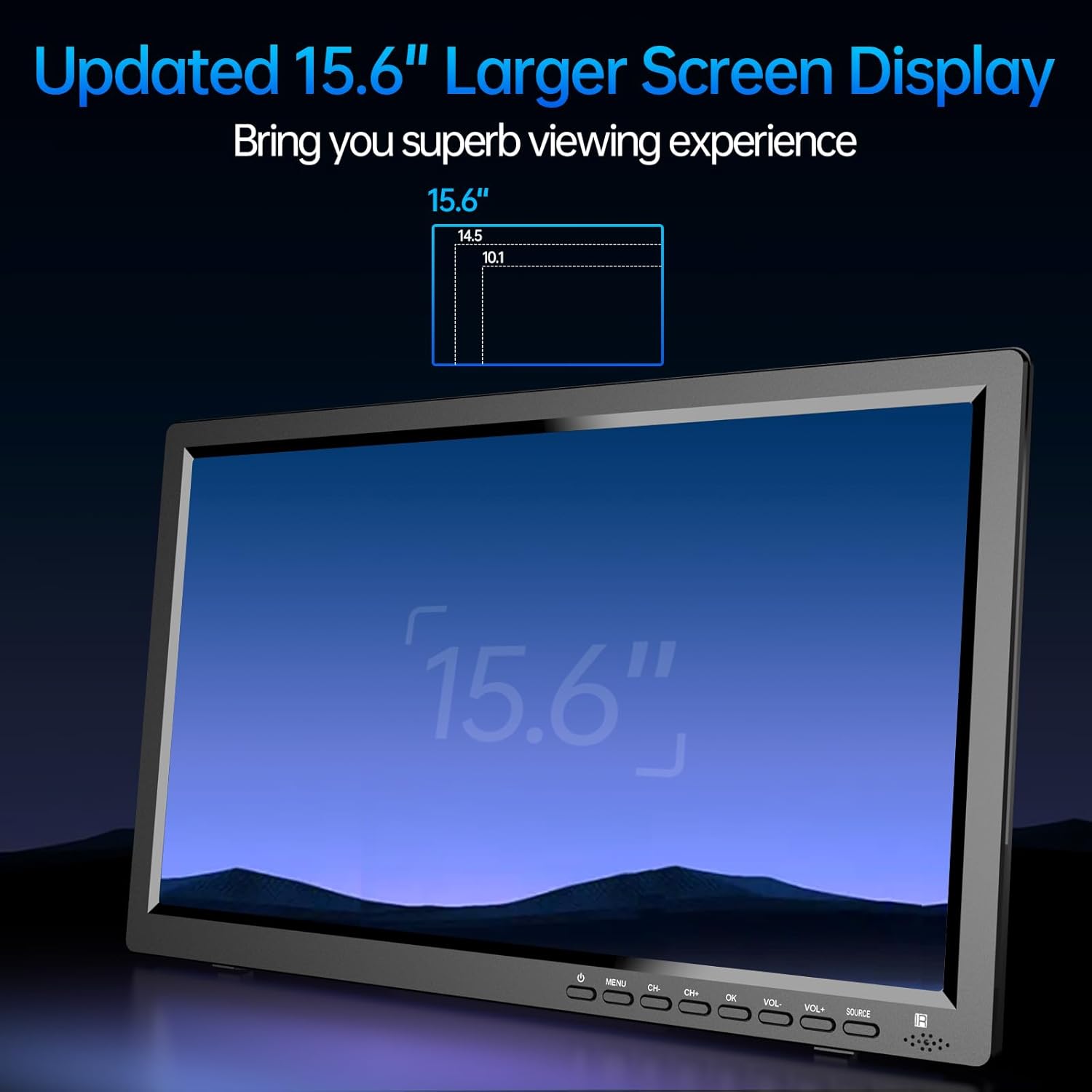 Desobry Televisore Portatile 15.6'' HD 1080P - immagine 2