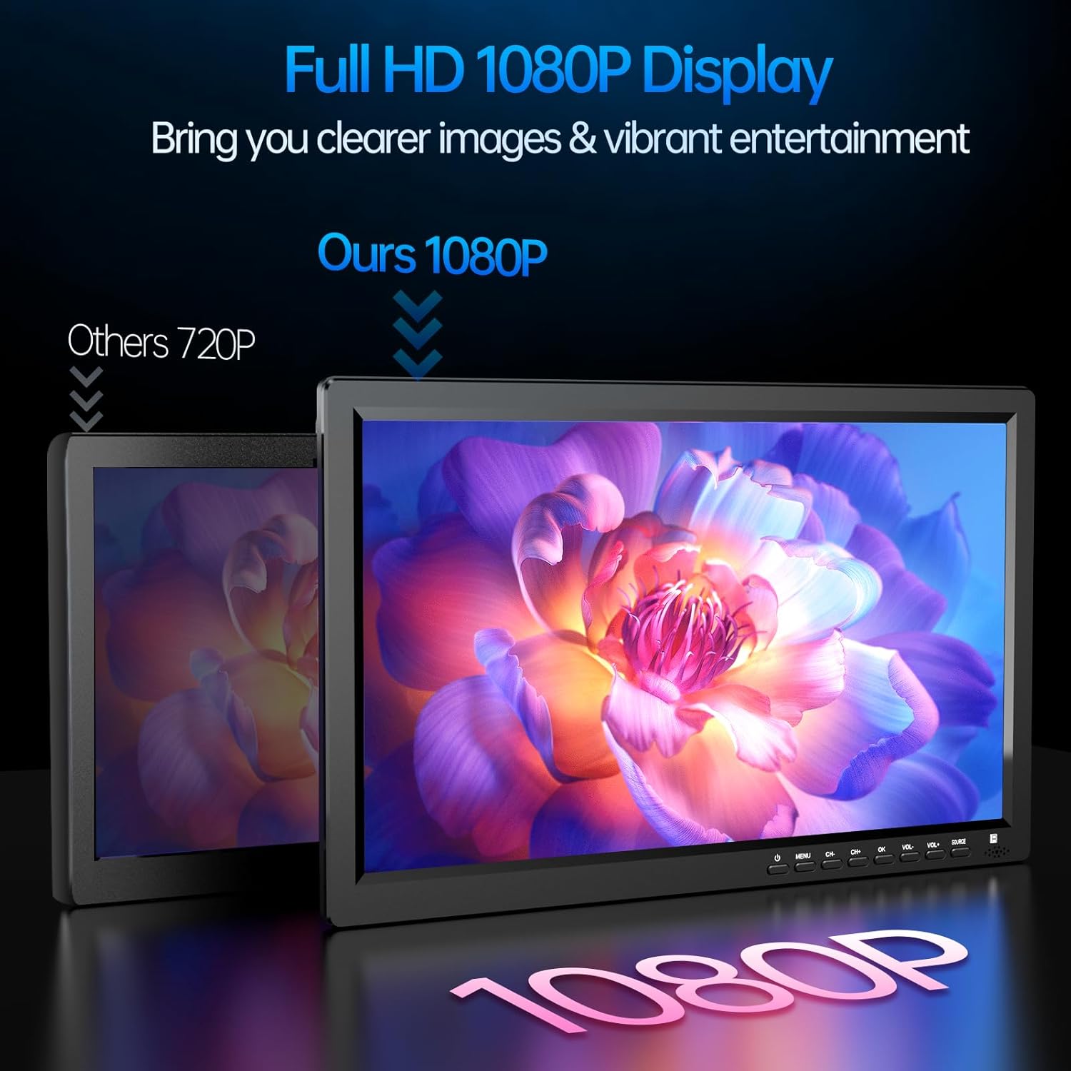 Desobry Televisore Portatile 15.6'' HD 1080P - immagine 4