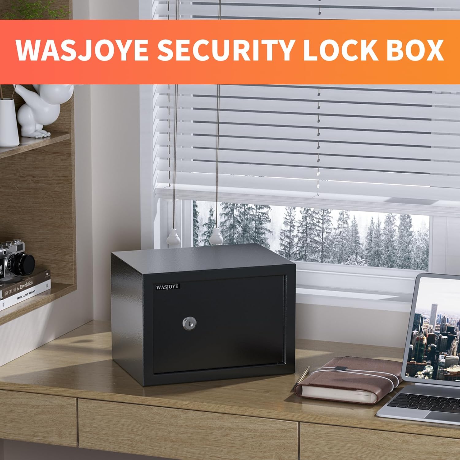 Wasjoye Cassaforte a Muro con Chiave 19L - immagine 6