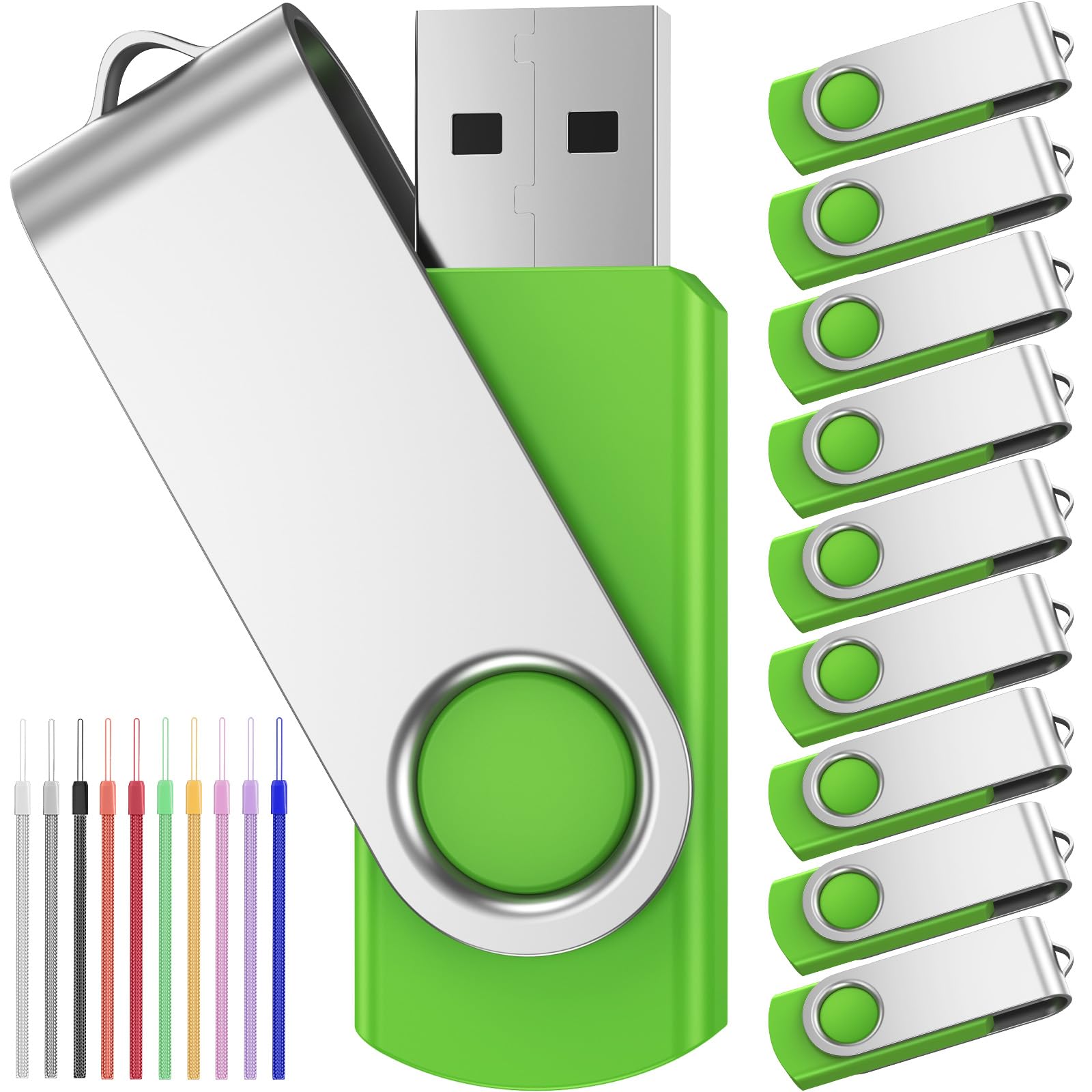 Febniscte Chiavette USB 2.0 32GB - 10 Pezzi Verde