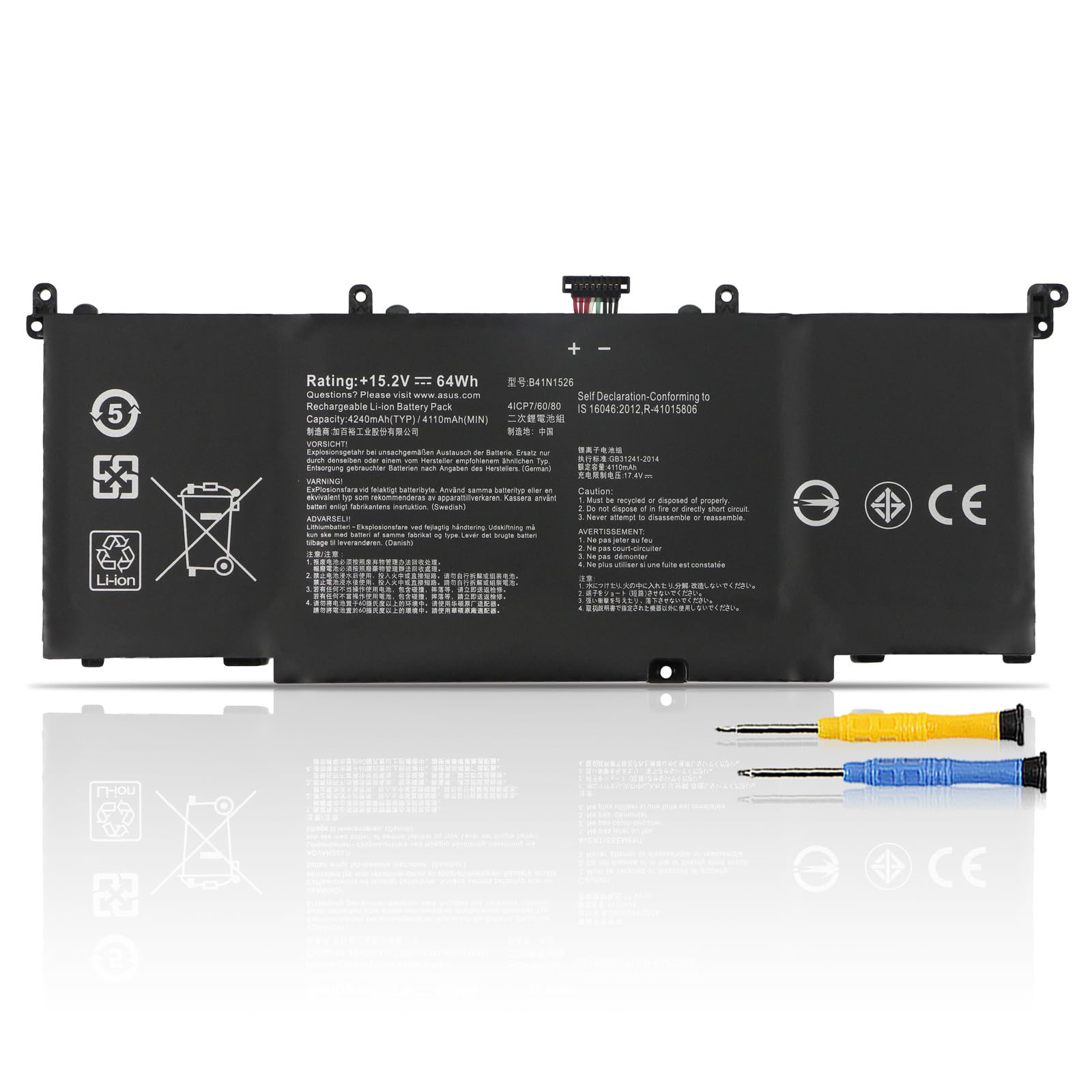 K Kyuer B41N1526 Batteria per Asus ROG Strix GL502V