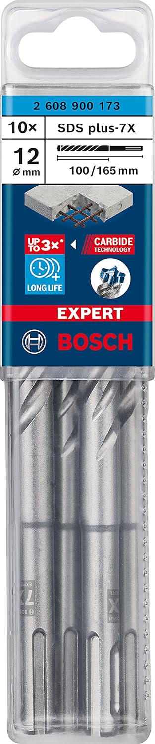 Bosch Accessories - 10x Punte Expert SDS plus-7X Ø 12x165mm - immagine 2