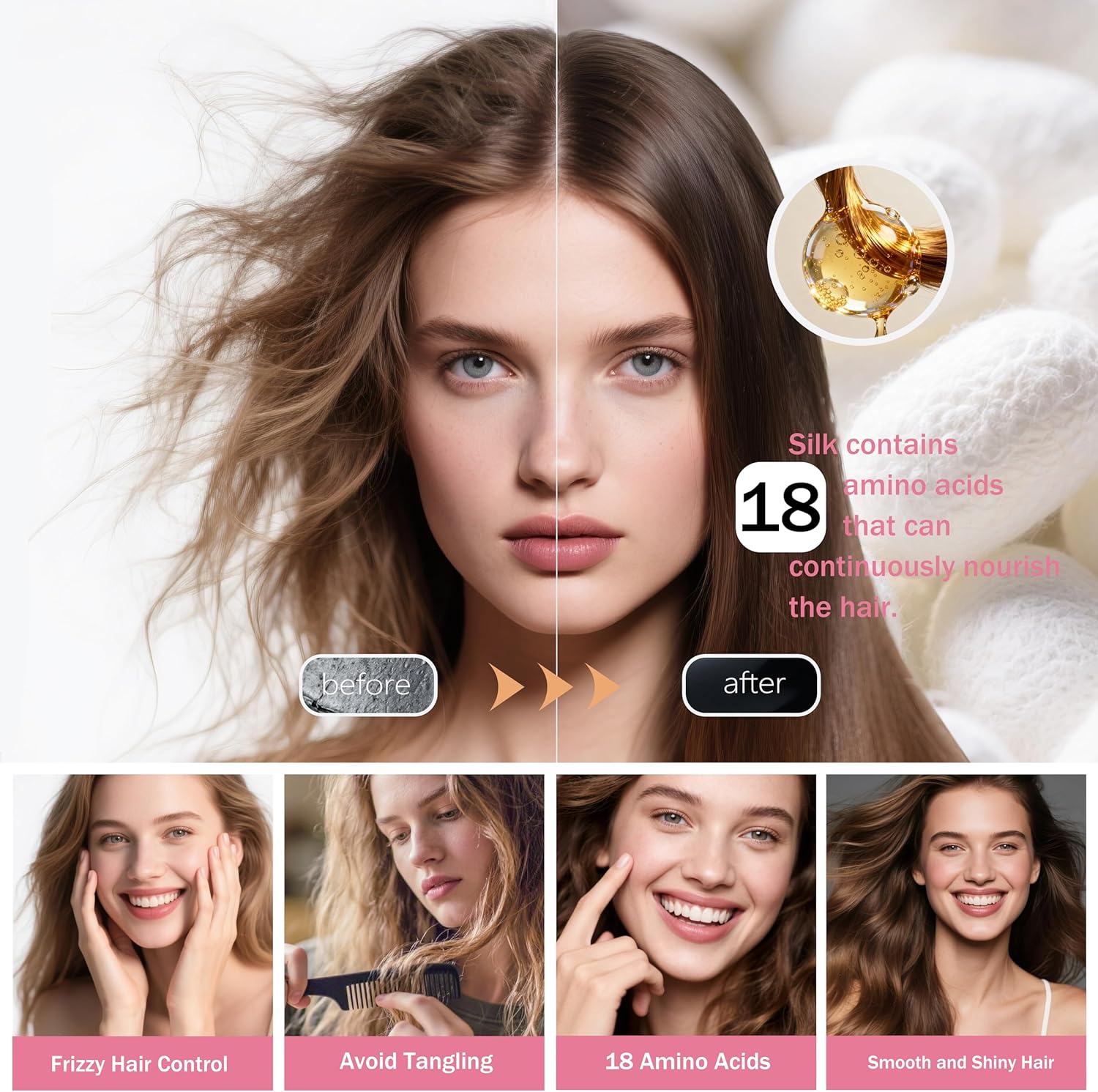 Townssilk Federa Seta Cuscino 50x75cm, Darkgrey - immagine 5