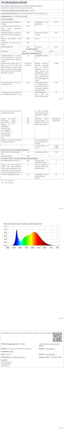 Lqwell® LED Plafoniera Quadrata 32W 4000K - immagine 8