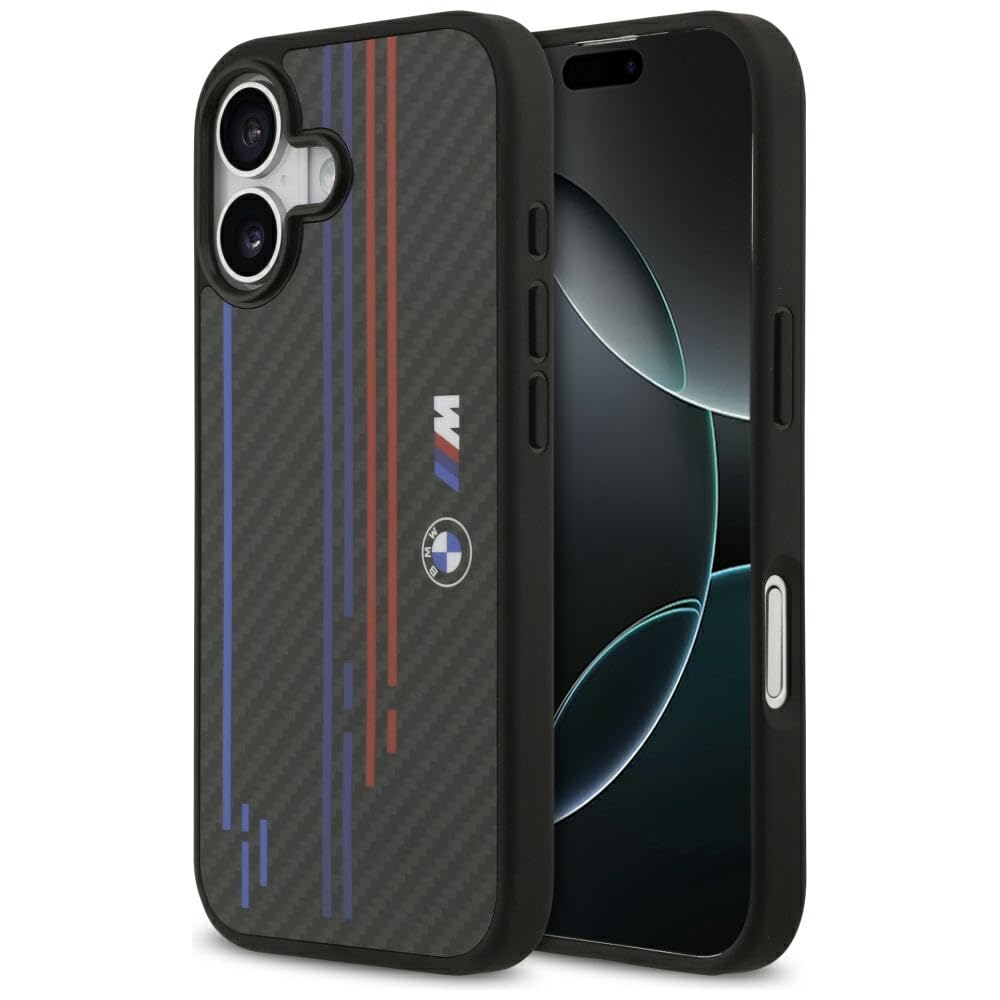 Cg Mobile BMW M Kevlar Linee & Logo per iPhone 17, Nero