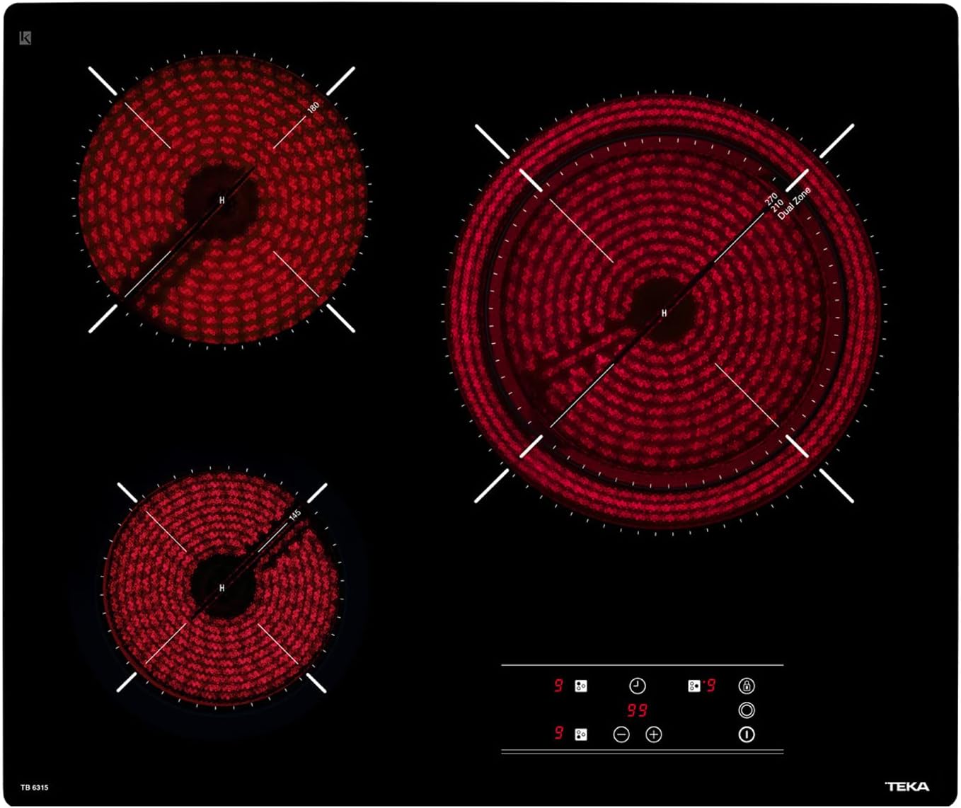 Teka TB6315 Incasso Ceramica Nero - immagine 1