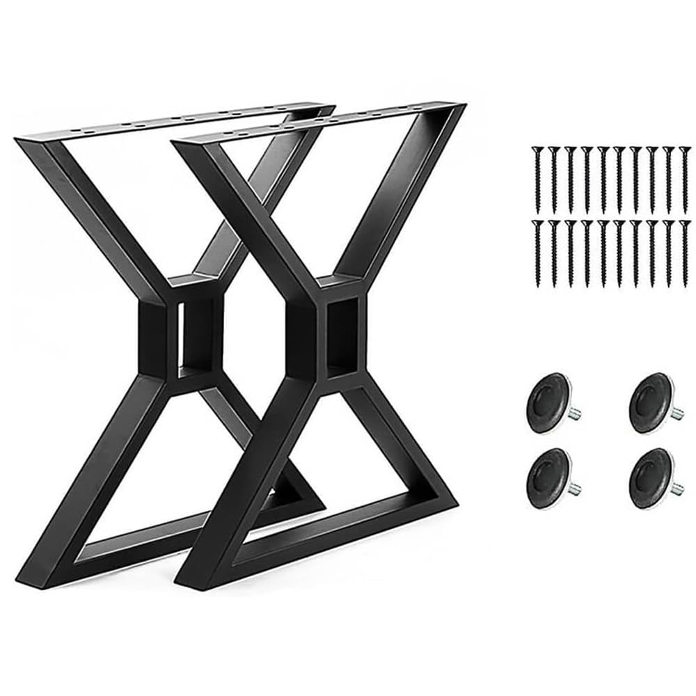 Fayelong Set 2 Gambe per Tavolo in Acciaio a X 70x60cm