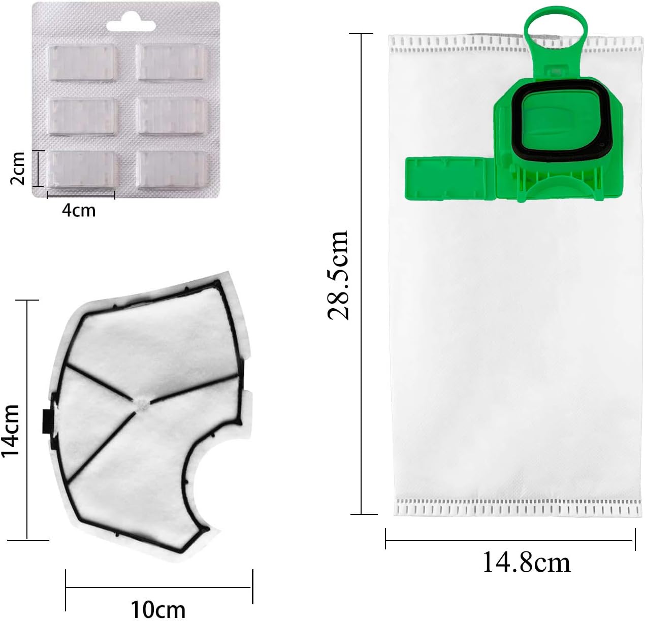 Kit di Ricambi Sacchetti per Folletto VK140 VK150 - immagine 2
