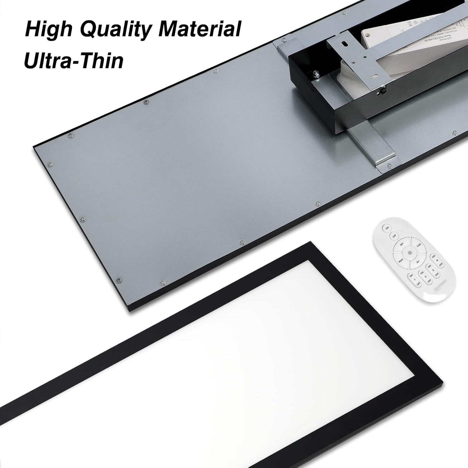 Lampada da Soffitto LED Dimmerabile 100x25cm con Telecomando, 28W Plafoniera LED con Funzione di Memoria, 2700K-6500K Bianco Caldo/Naturale/Freddo, Pannello led per Camera da Letto Soggiorno Cucina - immagine 2