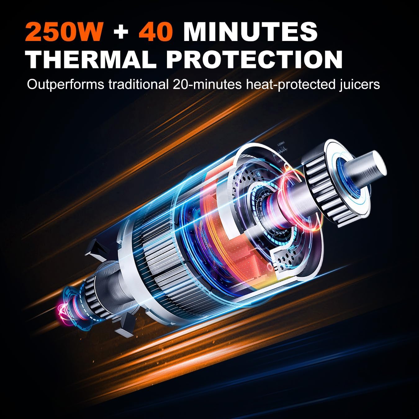 Spremiagrumi Lento 250W con Grande Apertura 103mm - immagine 6