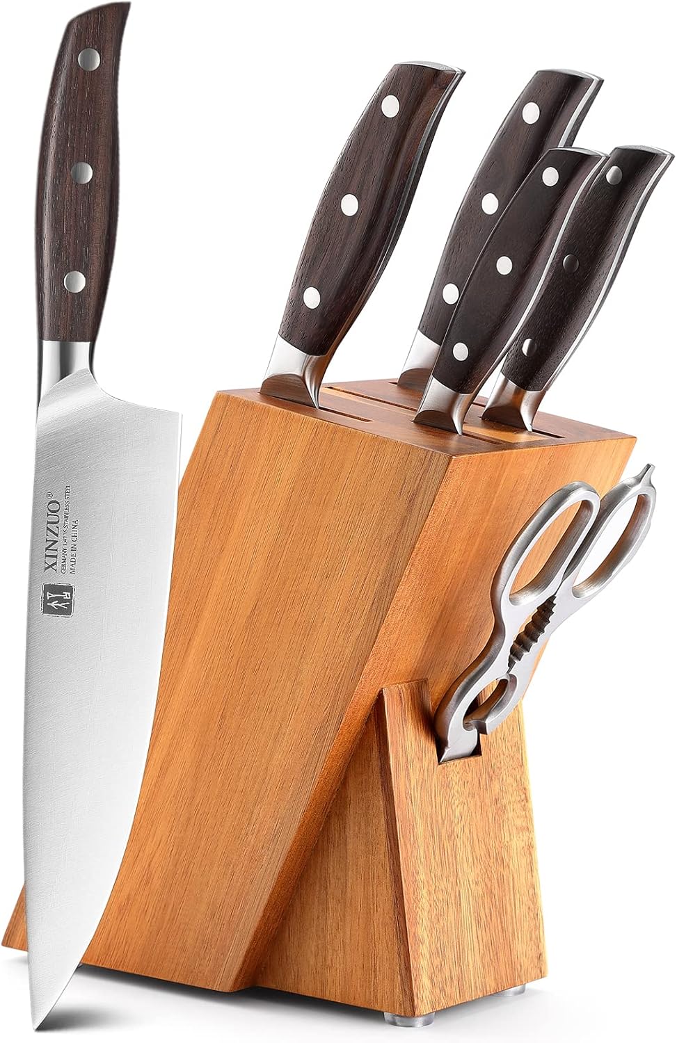 Xinzuo Set Coltelli da Chef 7 Pezzi con Portacoltelli - immagine 1