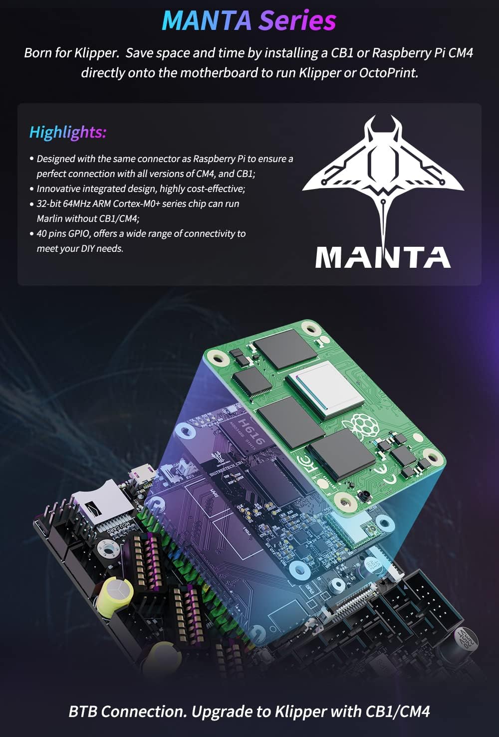 Bigtreetech Manta E3 EZ - Scheda di Controllo 32Bit - immagine 6