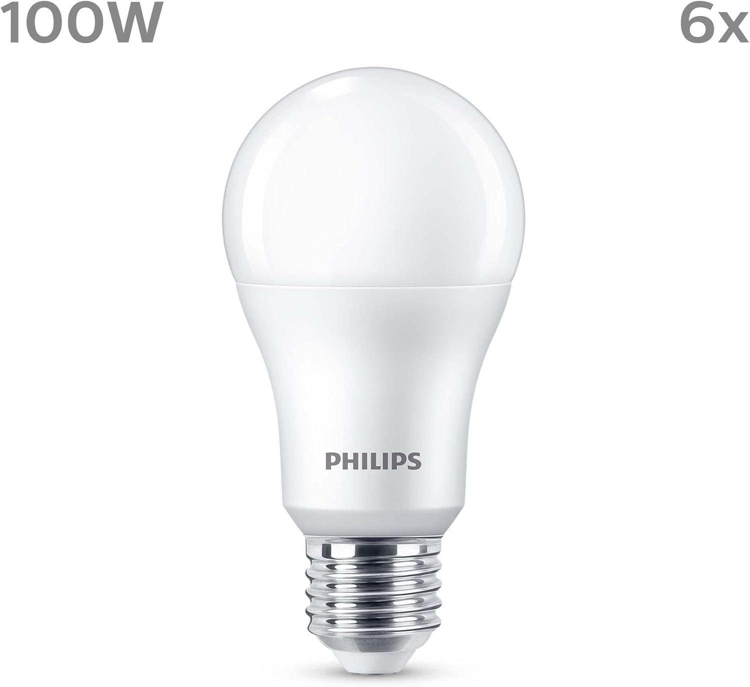 Philips LED Lampadina E27 100W, Luce Bianca Fredda (6 Pezzi) - immagine 2