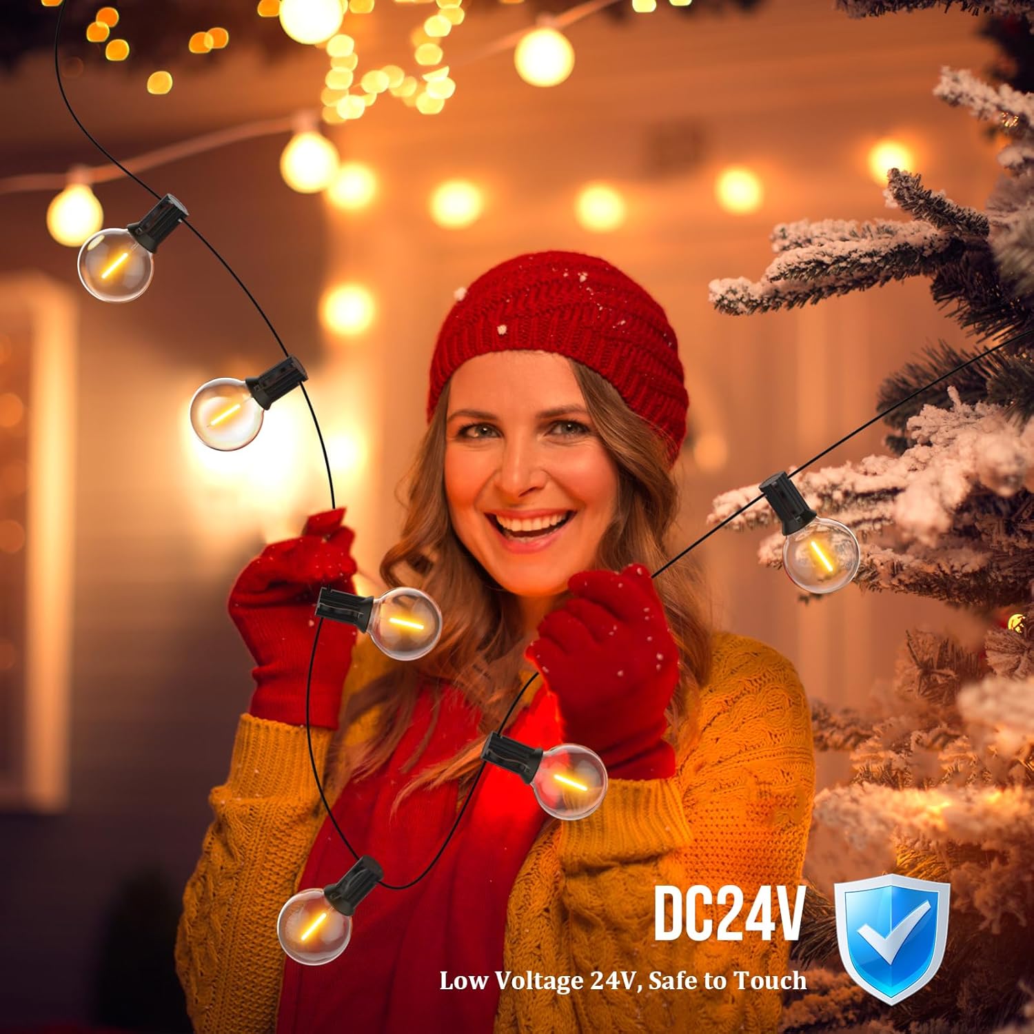 Catena Luminosa Esterno Dimmerabile 30M con Telecomando - immagine 3