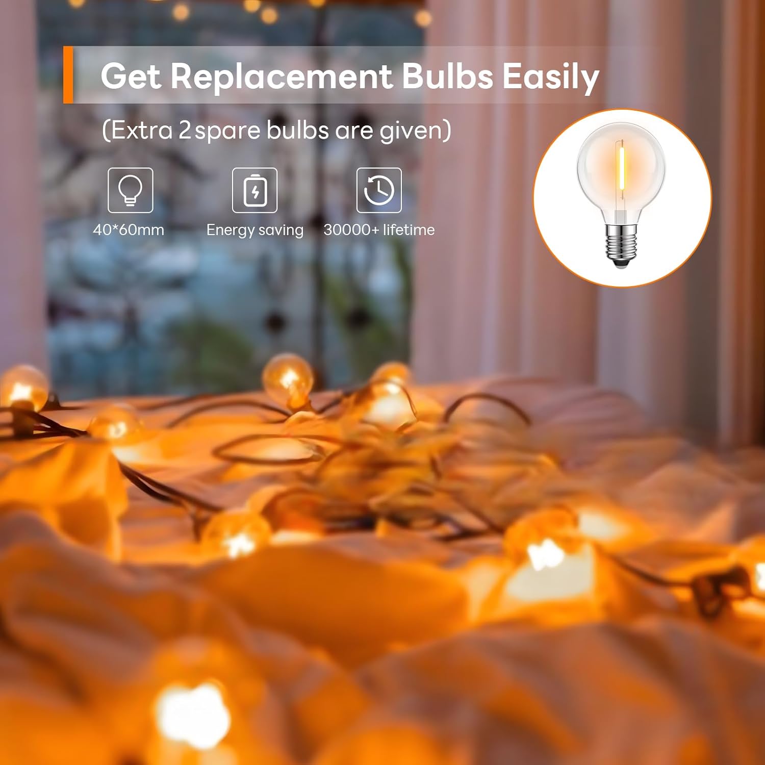 Catena Luminosa Esterno Dimmerabile 30M con Telecomando - immagine 6