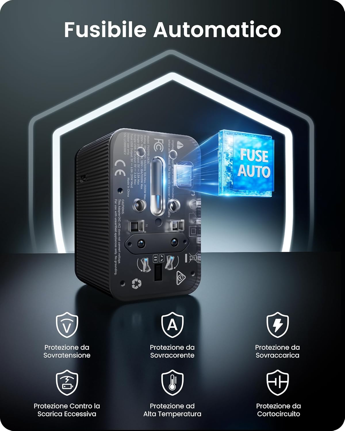 Lencent Adattatore da Viaggio Tipo D 30W - immagine 7