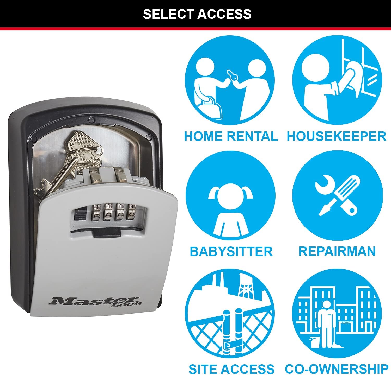 Master Lock 5403Eurd Corpo in Alluminio Extra Large, Grigio - immagine 3