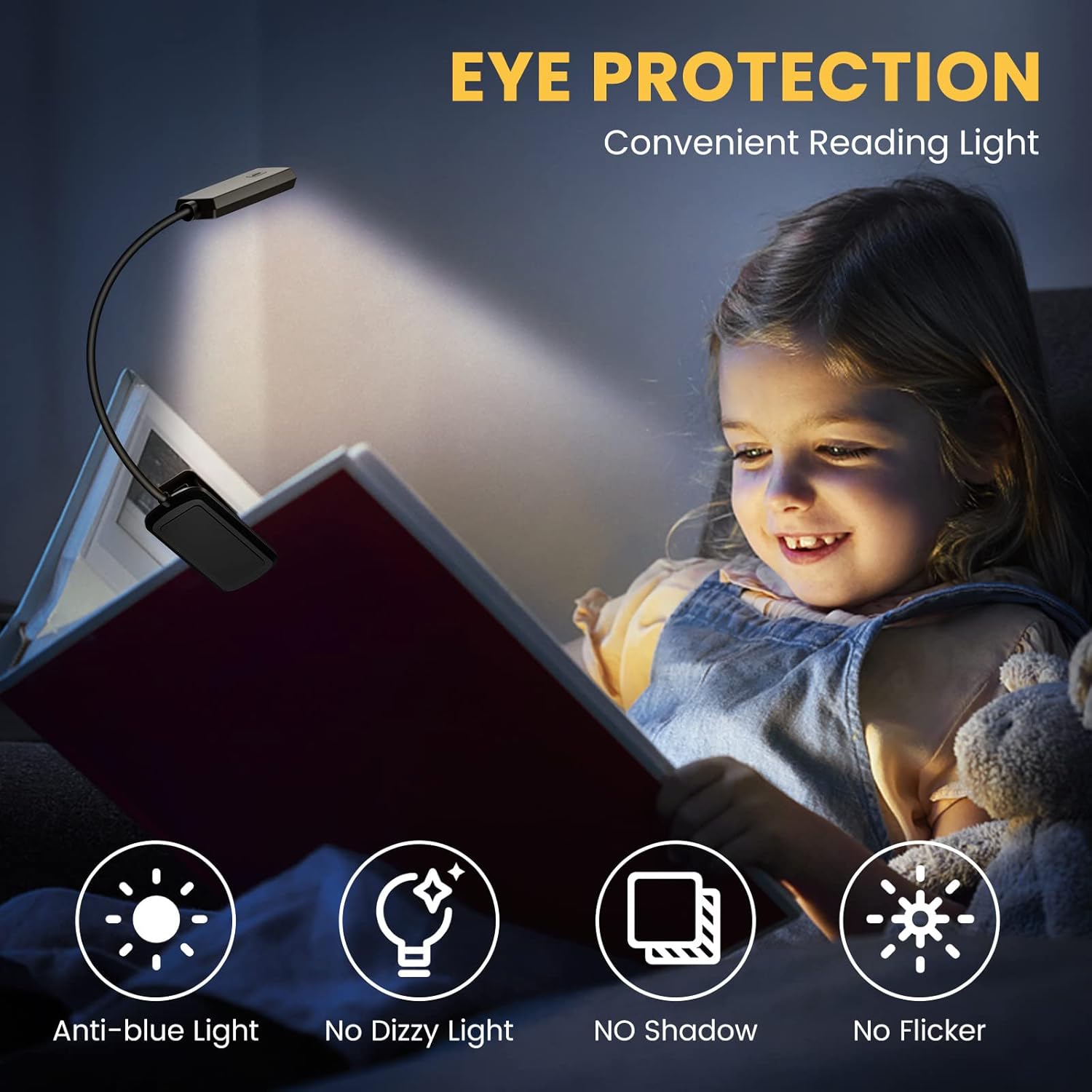 TEAMPD Luce da Lettura USB Ricaricabile 10 LED - immagine 3