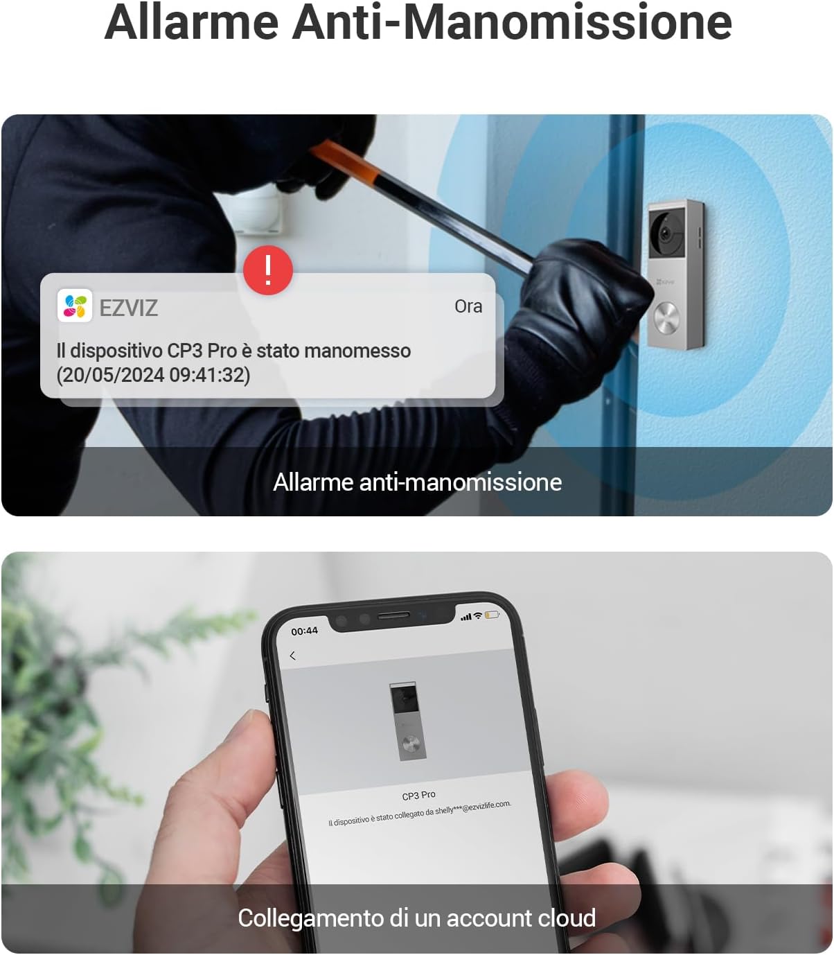 Ezviz CP3 Pro Video Campanello a Batteria con Suoneria CH1 - immagine 10