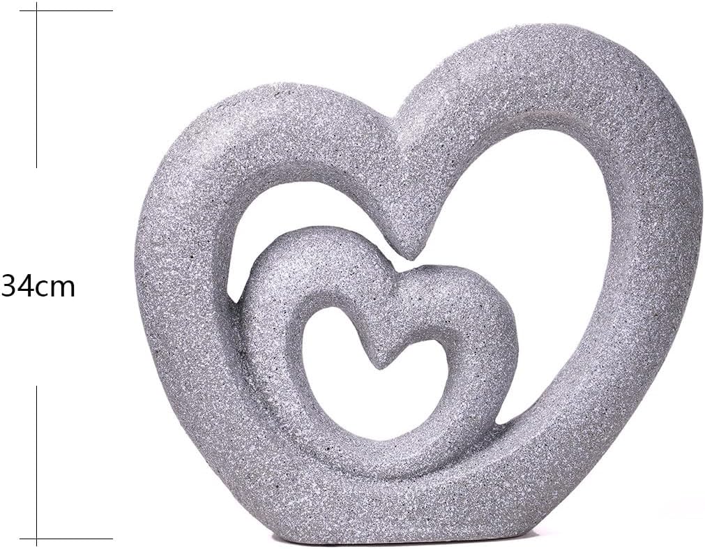 Haucoze Cuore Statua Scultura Amore 35cm - immagine 5