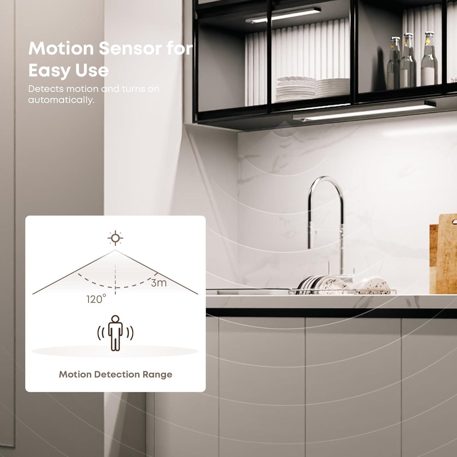 Lroltef Luce LED Sottopensile Cucina 21CM 2 Pezzi Argento - immagine 7