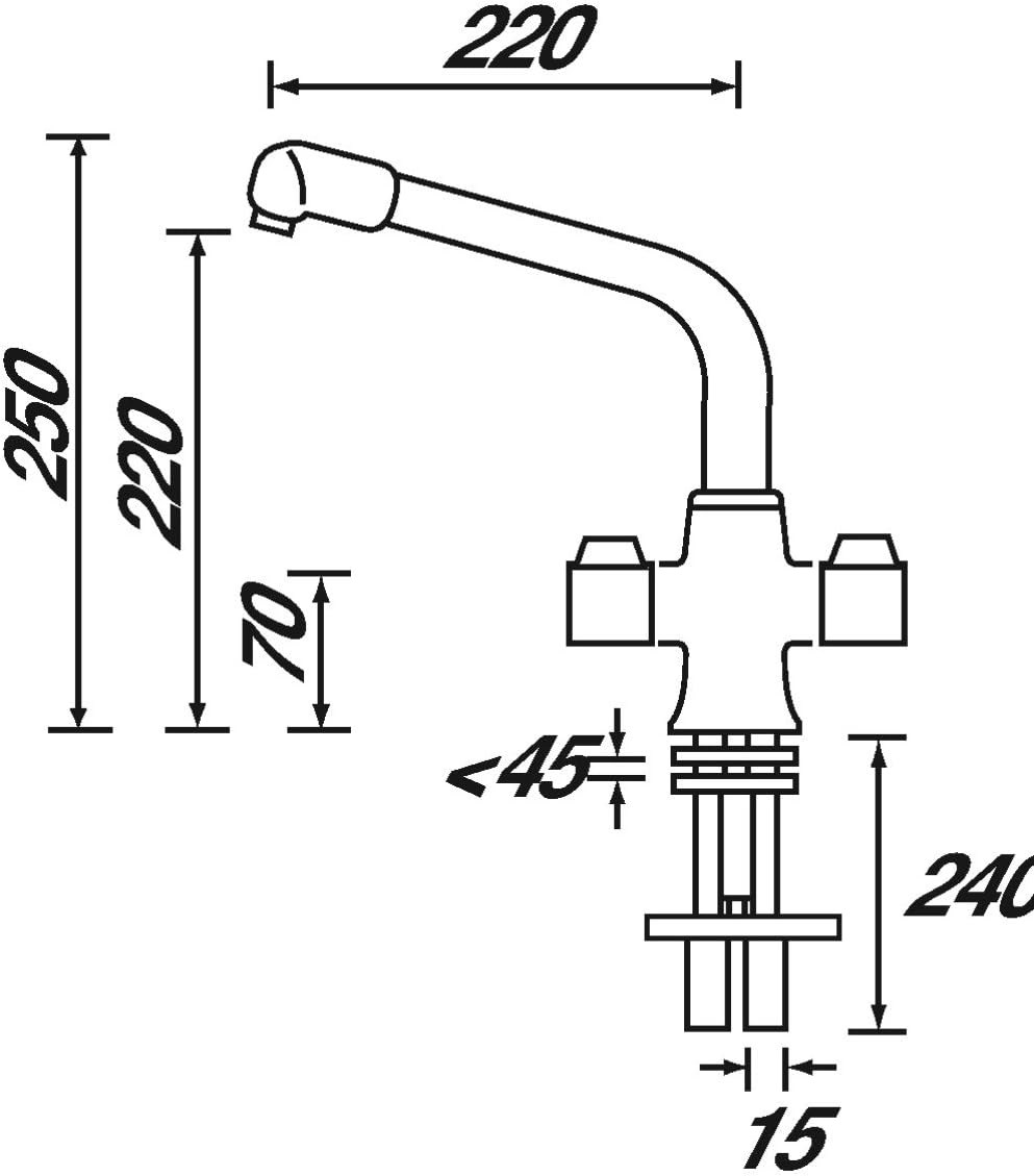 Bristan MH SNK EF BGE - Miscelatore Monoblocco per Lavello - immagine 3