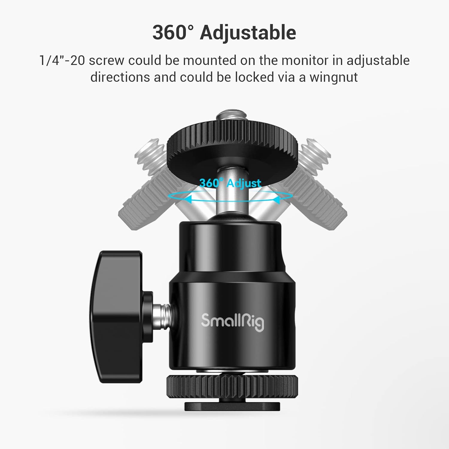 Smallrig Mini Testa a Sfera Girevole 360° - immagine 2
