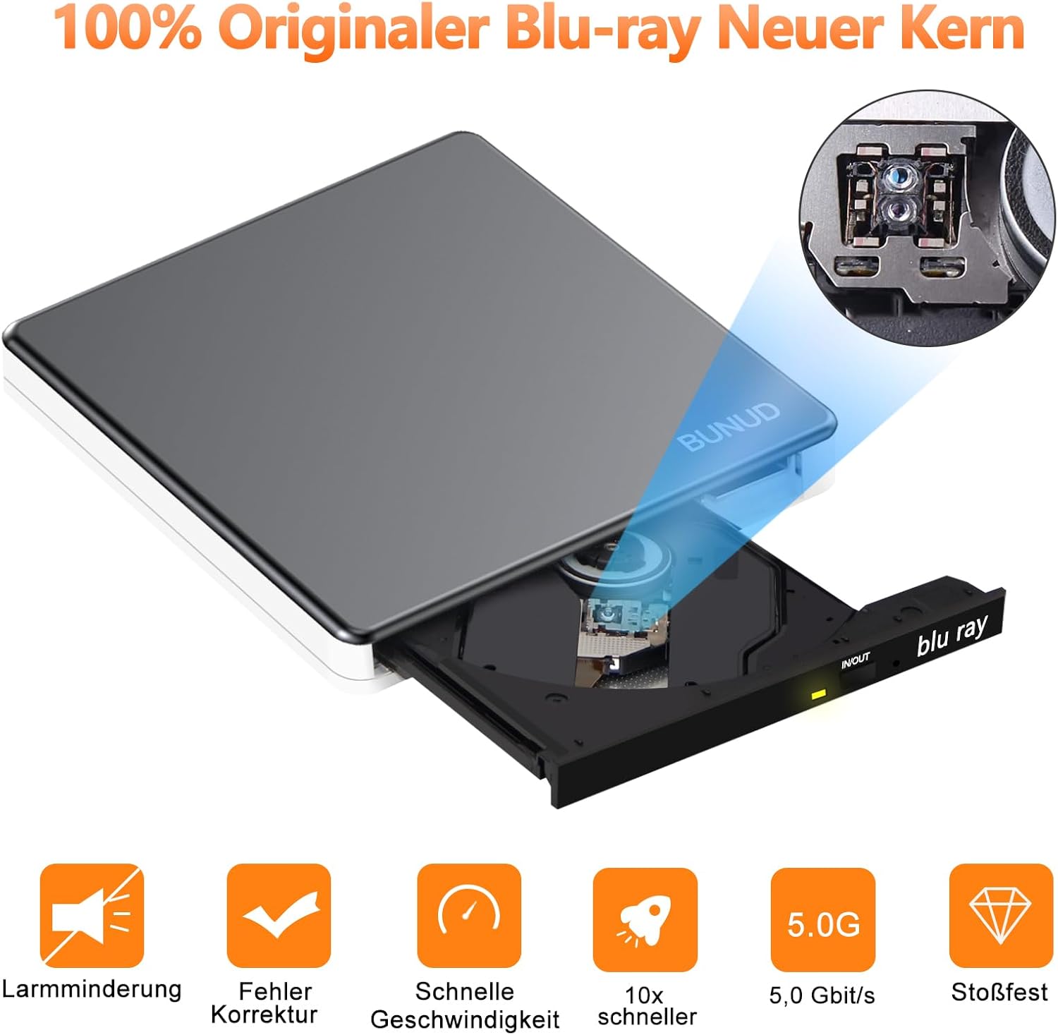 Masterizzatore Blu-Ray Esterno USB 3.0 & Type-C - immagine 4