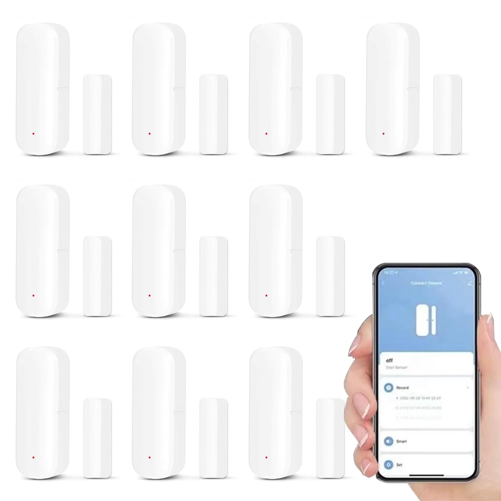 Sensore Porta WiFi Contatto Finestra Smart (10 pz)