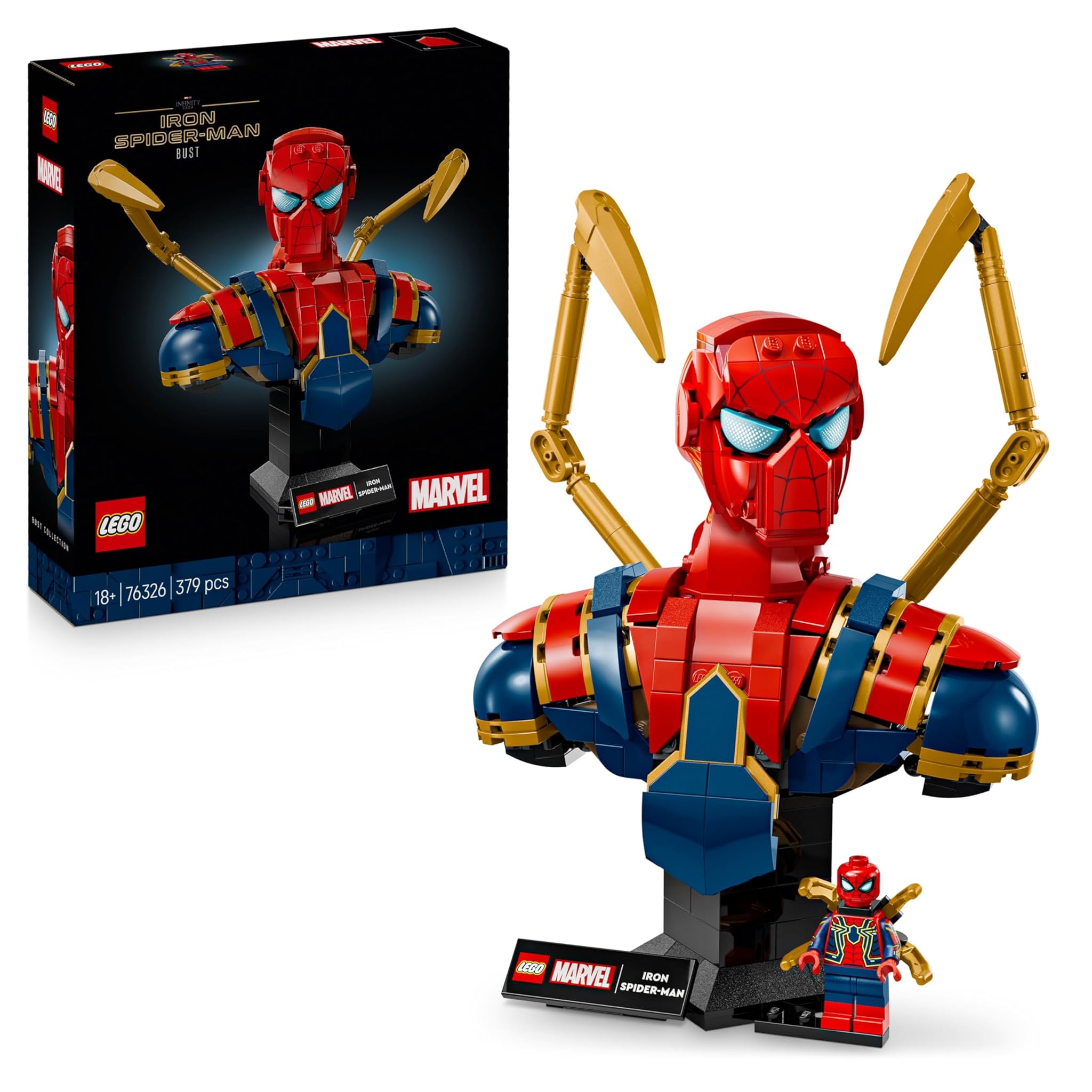 Lego Marvel Busto di Iron Spider-Man - Modellino da Esposizione