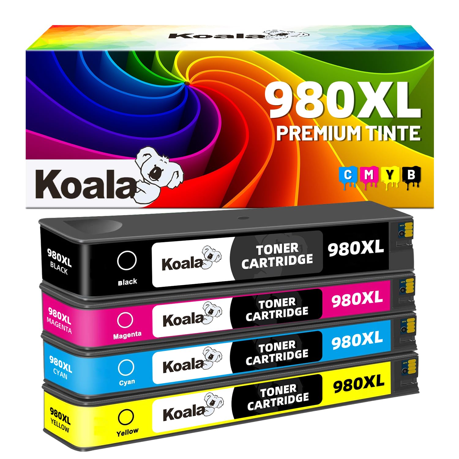 Koala 4 Cartucce Inchiostro 980XL Compatibili HP 980